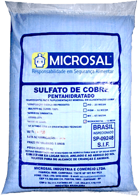 Sulfato de Cobre Microsal 25 Kg 	